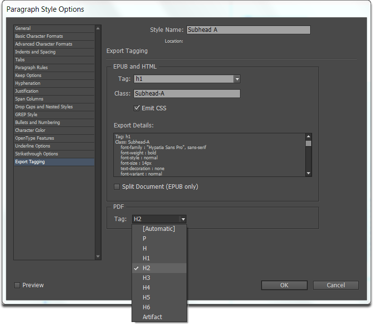 Export Tagging Export Tagging